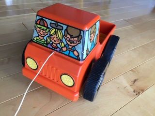Tupperware Street Sweeper Toy Vintage Truck Plastic Toy Orange Pretend Play Car