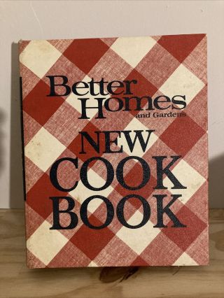 Better Homes And Garden Cookbook Vintage 1976 Hardcover Red Plaid Spiral