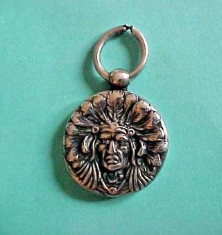 Rare Unger Brothers Sterling Silver Indian Chief Locket