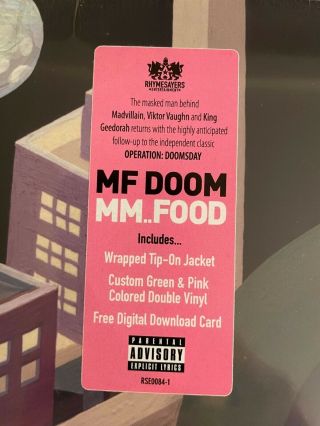 MF DOOM MM.  FOOD Exclusive Pink & Green Colored Vinyl & 2LP 3