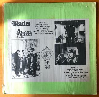 The Beatles " In Atlanta Whiskey Flat " Lp Colored Vinyl