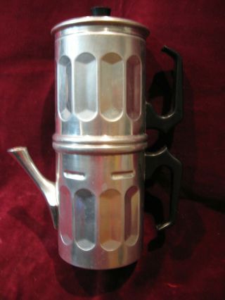 Vintage Brevettato Eterna 8 Flip Drip Aluminum Stovetop Espresso Maker Italy Gd
