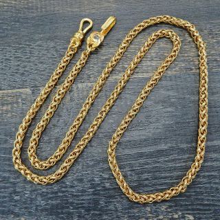Chanel Gold Plated Cc Logos Vintage Chain Necklace 6505a Rise - On
