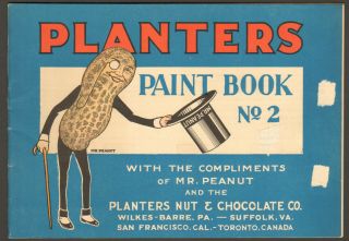 1929 Planters Paint Book 2,  Mr.  Peanut