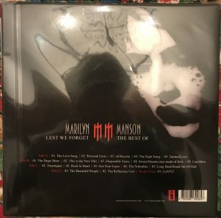 Marilyn Manson Lest We Forget The Best Of LP Green Vinyl RARE 2