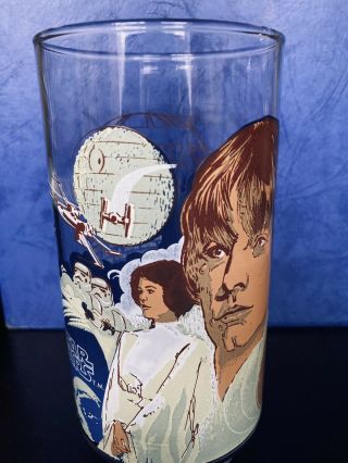 1977 Star Wars Luke Skywalker Burger King Collector Glass In Vg