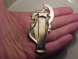 rare vintage Stanley Macneil zodiac face clip pin brooch 4