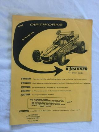 B - Tracker.  Tt Sprint Buggy Chassis Brochure.  Vintage Off Road Racing.  Circa 1970