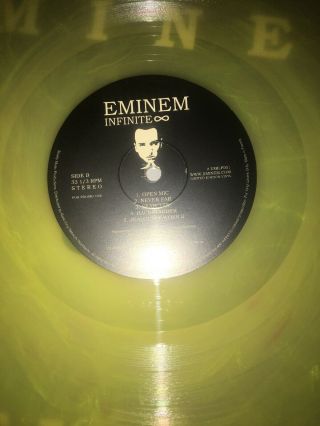 Eminem Infinite Lp Limited Edition Yellow Vinyl France,  Fastest Ship, 3