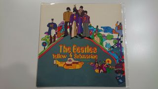 The Beatles - Yellow Submarine Uk Cover Error Red Lines/dark Green Apple