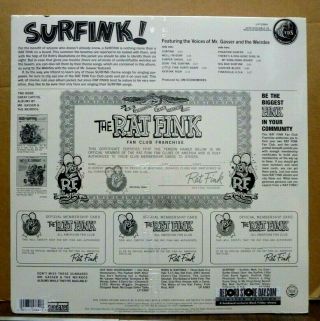 SURFINK Mr.  Gasser and the Weirdos Limited Edition LP RSD OOP Surf 3