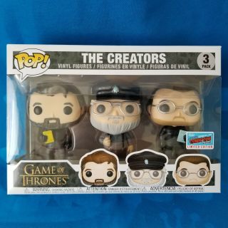 Official Nycc 2018 Funko Pop Tv Game Of Thrones Show The Creators 3 - Pack