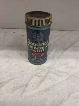 Vintage Goodrich Tire Tube Patching Outfit,  Number 3,  Tin Metal Can,  Bf Goodrich