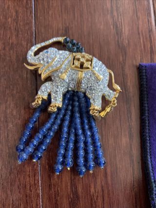 Elizabeth Taylor Rare Vintage Elephant Pin Brooch And Earrings Set
