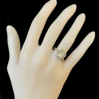 Reserved - Art Deco,  Platinum Aquamarine & Diamond engagement ring,  C1925 6