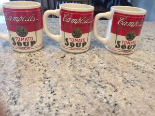 Campbells Tomato Soup Anniversary Camden Nj Vintage 8 Ounce Cups Set Of 3