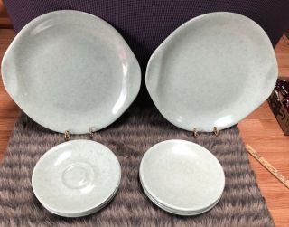 10 Pc Russel Wright Residential Melmac Place Setting In Gray (d) & Htf