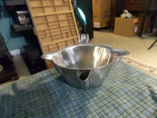 Vintage Invento 18 - 10 Stainless Steel 3 Way Pitcher Gravy Boat Made In Italy Vg