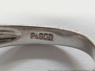 Fine 12.  5mm Cultured South Sea Pearl Ring Heavy Platinum Diamond 1970s Statement 6