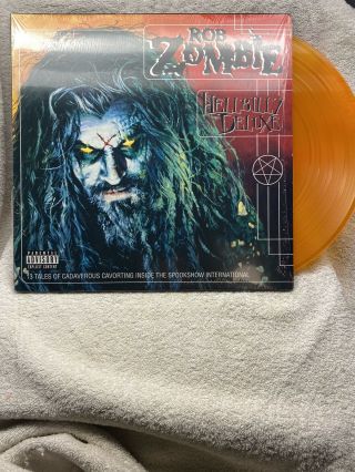 Rob Zombie Hellbilly Deluxe Lp 2014 Hot Topic Orange Vinyl Nm/nm Only 1500