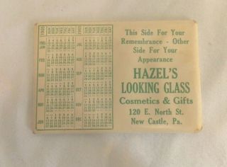 Vintage 1965 Pocket Mirror Calendar Hazel 