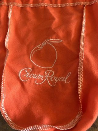 5 Crown Royal Peach Canadian Whisky Cloth Liquor Bottle Collector Bag