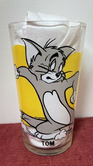 Vintage " Tom " Pepsi Glass Collector Series Of " Tom & Jerry ©1975 " M - G - M Inc.