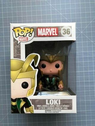 Funko Pop Marvel Loki Thor The Dark World Gold Helmet Vaulted 36