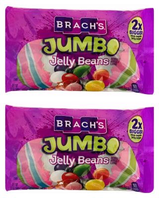 2x Brachs Jumbo 2x Bigger Than Reg Jelly Beans Chewy Candies 13 Oz X - 10/27/2021