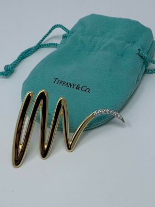Tiffany & Co.  Paloma Picasso 18k/platinum Diamond Zig Zag Brooch