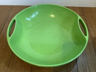 Vintage Branchell Melmac 12” Serving Bowl Salad Bright Green With Handles