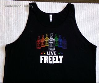 Jack Daniels Old No 7 Live Freely Sleeveless Muscle Tank Top T - Shirt Size Xl