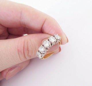 18ct Gold 1.  3/4ct 5 Stone Diamond Ring,