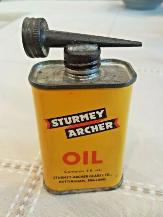 Sturmey Archer oil tin can / Handy Oiler / Gas Service Station Brake oil 2