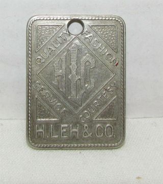 H.  Leh & Co.  Department Store,  Allentown,  Pa Credit Charge Coin Token