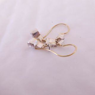 18ct gold rose cut diamond earrings,  Victorian 4