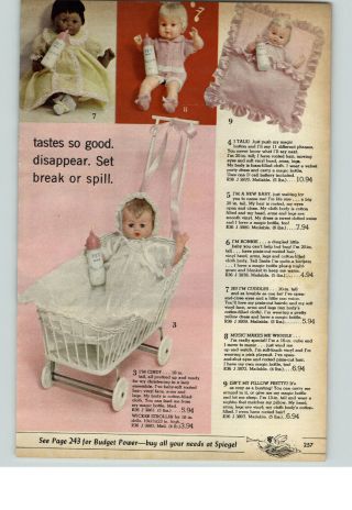 1962 Paper Ad Doll Black Cuddles Horsman I 