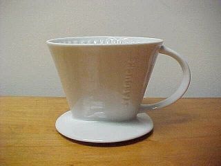 Starbucks Ceramic Pour - Over Drip Coffee Filter White Exc Fship Usa