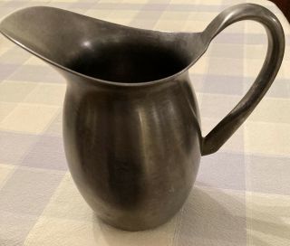 Vintage Vollrath Stainless Steel 2 Qt Beverage Pitcher Wwii Military
