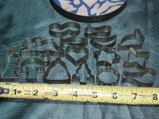 Vintage Made In Germany Metal Cookie Cutters Set Tin W/ Insert 16 Pc
