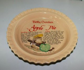 Vintage Betty Crocker Ceramic Apple Pie Baking And Serving Dish