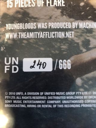 the amity affliction Youngbloods Vinyl LP Re - release Swirl Design 240/666 3