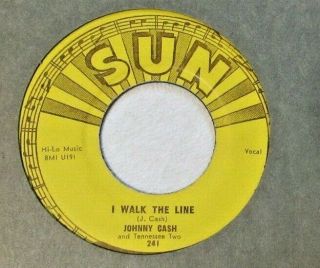 Johnny Cash - Get Rhythm B/w I Walk The Line - Sun 241 - Rockabilly - 7 " 45rpm