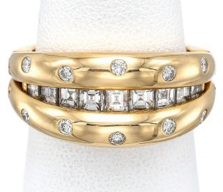 Vintage 18k Yellow Gold 1.  16 Tcw Diamond Movable Band Ring 10.  7 Grams G/h Vs