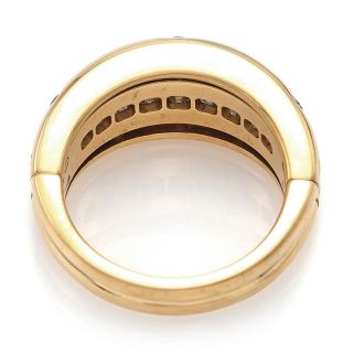 Vintage 18K Yellow Gold 1.  16 TCW Diamond Movable Band Ring 10.  7 Grams G/H VS 6