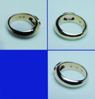 H.  STERN Imperial Topaz Diamond 18K Gold Ring Designer Signed 5