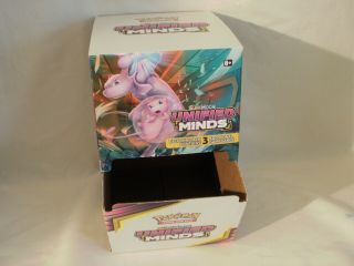 Pokemon Pack Store Display Box Sun & Moon Unified Minds Empty Box No Packs