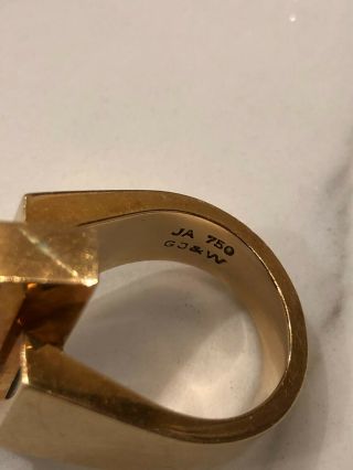 Georg Jensen & Wendel 18k Gold Lapis Lazuli Danish Modernist Ring 3