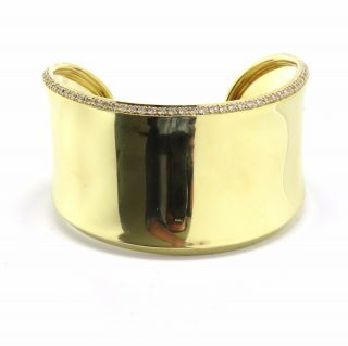 Robert Lee Morris 18k Gold Diamond Cuff Bracelet
