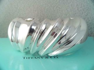 Gorgeous Large Wide Authentic Tiffany & Co Sterling Silver Cuff Bracelet W Box